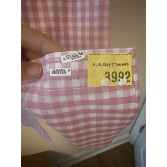 Brooks Brothers 1818 Mens Large Pink White Gingham Check Dress shirt Cotton - Picture 4 of 4